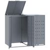 vidaXL Roskalaatikon s&auml;ilytystila kahdelle harmaa 138x79x117 cm ter&auml;s