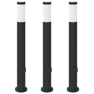 vidaXL Pollarivalaisimet pistorasialla 3 kpl 80 cm ruostumaton ter&auml;s IP44