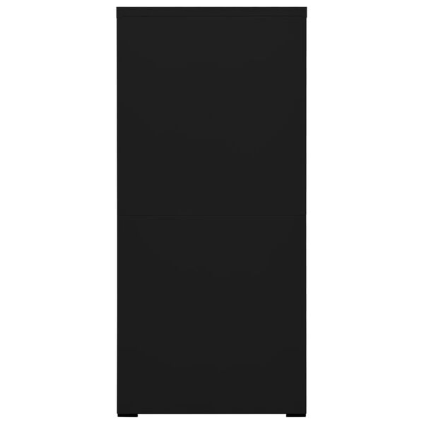 vidaXL Arkistokaappi musta 46x62x133 cm ter&auml;s