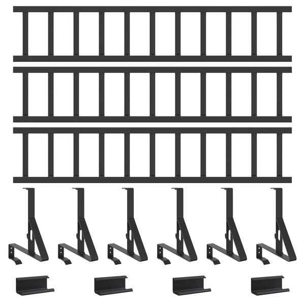 vidaXL Katto lumivahti Musta 300 x 29,5 x 34,5 cm Ter&auml;s