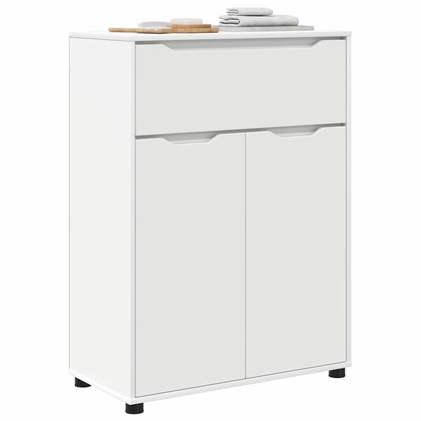 vidaXL Kylpyhuonekaappi Valkoinen 72,5 x 36,5 x 100 cm Tekninen puu