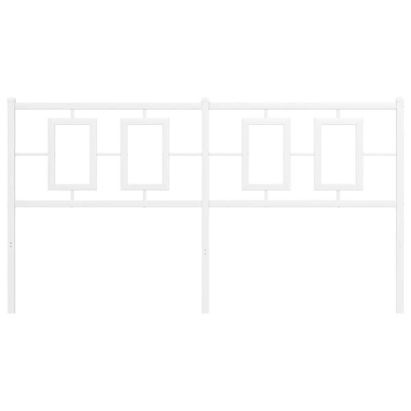 vidaXL Metallinen s&auml;ngynp&auml;&auml;ty valkoinen 160 cm