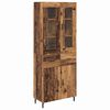 vidaXL Korkea kaappi 2 kpl Vanha Puu 69,5 x 34 x 180 cm Tekninen puu