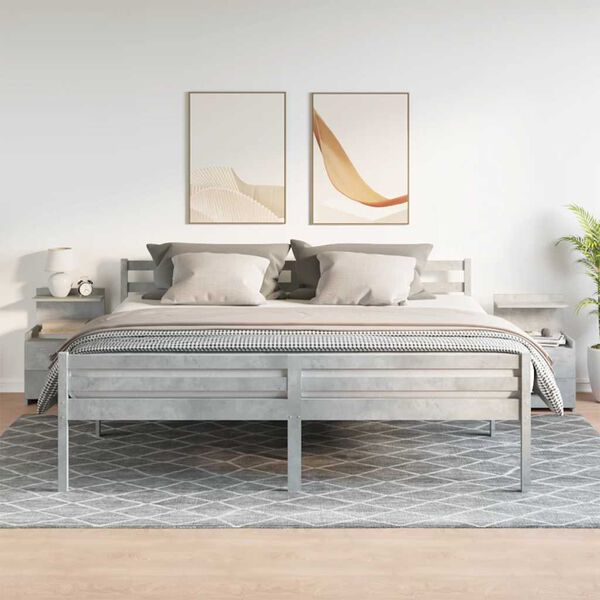 vidaXL Y&ouml;p&ouml;yd&auml;t 2 kpl 2 laatikolla betoninharmaa 40x36,5x62 cm