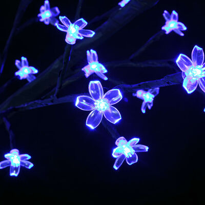vidaXL Joulukuusi 200 sinivalkoista LED-valoa kirsikankukka 180 cm