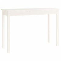 vidaXL Konsolipöytä valkoinen 110x40x75 cm täysi mänty