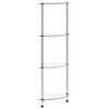 vidaXL 4-kerroksinen hylly l&auml;pin&auml;kyv&auml; 30x30x100 cm karkaistu lasi