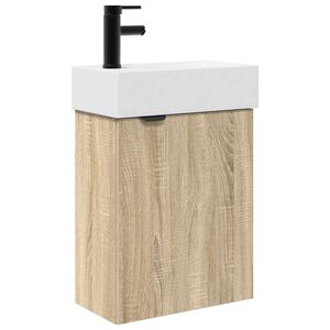 vidaXL Kylpyhuonekaappi ovella Sonoman tammi 45,5 x 22,5 x 84 cm