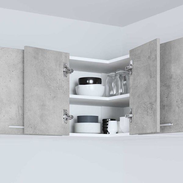 vidaXL Henkarikaappi Betoni harmaa ja valkoinen 57 x 57 x 40 cm