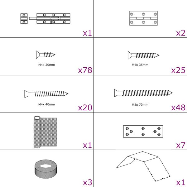 vidaXL Kanahäkki 268x100x190 cm metalli