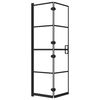 vidaXL Taittuva suihkusein&auml; ESG 80x140 cm musta