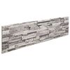 vidaXL Sein&auml;paneelit 10 kpl 100 x 25 cm Vaaleanharmaa EPS vaahtomuovi