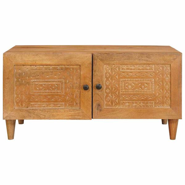 vidaXL Sohvap&ouml;yt&auml; Vaaleanruskea 80 x 50 x 40 cm T&auml;ysi Akaasiapuu