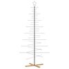 vidaXL Metallinen joulukuusi puisella jalustalla musta 210 cm