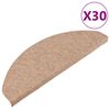 vidaXL Itsekiinnittyv&auml;t porrasmatot 30 kpl beige 65x22,5x3,5 cm