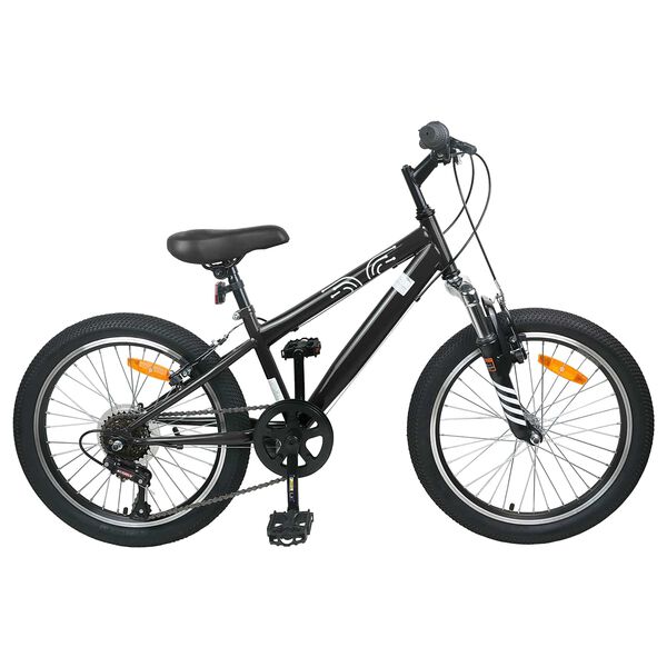 vidaXL Kids Mountain Bike 20 Tuumaa 6-Speed 5-8 vuotta Musta