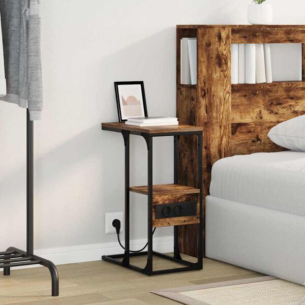 vidaXL Y&ouml;p&ouml;yt&auml;kaappi Savutammi 41.5 x 26 x 60.5 cm Tekninen puu