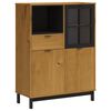 vidaXL Kaappi lasiovella FLAM 92x40x122,5 cm t&auml;ysi m&auml;nty