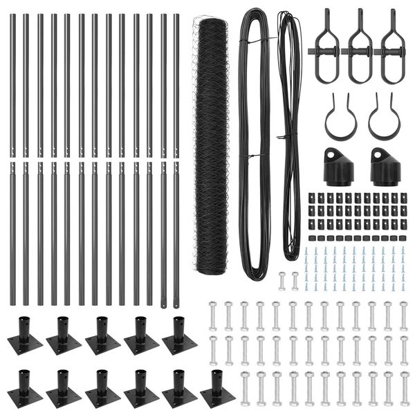 vidaXL Aitalatu Harmaa 25 x 1,2 m (36 mm verkko) Ter&auml;s