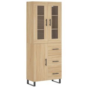 vidaXL Kaappi Sonoma tammi 69,5x34x180 cm tekninen puu