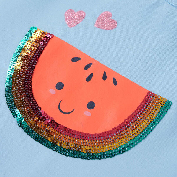 Lasten T-paita r&ouml;yhel&ouml;hihoilla vaaleansininen 128