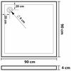 vidaXL Suihkualusta neliö ABS 90x90 cm
