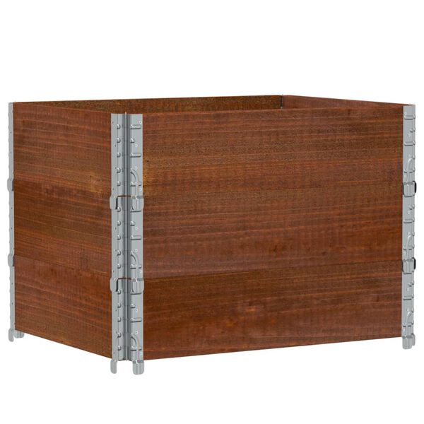 vidaXL Kukkalaatikko ruskea 80x60 cm t&auml;ysi m&auml;nty