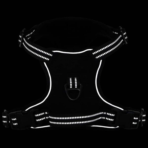 vidaXL Koiran valjaat heijastavat raidat s&auml;&auml;dett&auml;v&auml; musta L