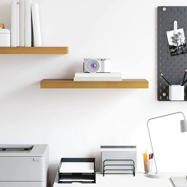 vidaXL Sein&auml;hylly Sein&auml;kiinnitett&auml;v&auml; Beige 50 x 23 x 4 cm Tekninen puu