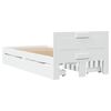 vidaXL Sängynrunko päädyllä valkoinen 100x200 cm tekninen puu