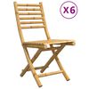 vidaXL Kokoontaitettavat tuolit 6 kpl 43x54x88 cm bambu
