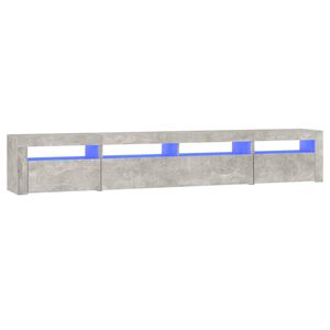 vidaXL TV-taso LED-valoilla betoninharmaa 240x35x40 cm