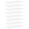 vidaXL Kirjahyllytasot 8 kpl valkoinen 60x30x1,5 cm lastulevy