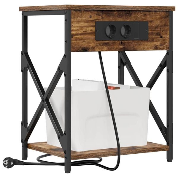 vidaXL Y&ouml;p&ouml;yt&auml;kaappi 2 pcs Savup&auml;hkin&auml; 41 x 31 x 51 cm Tekninen puu