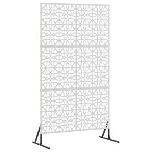 vidaXL Yksityisyysn&auml;ytt&ouml; 100 x 50 x 180 cm Ruostumaton ter&auml;s Hopea