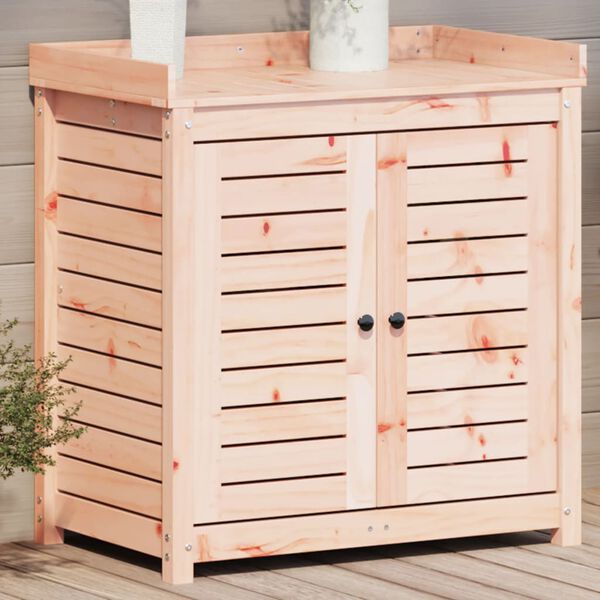 vidaXL Ruukutuspöytä hyllyllä 82,5x50x86,5 cm täysi Douglas kuusi