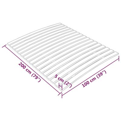 vidaXL Sängyn sälepohja 17 sälettä 100x200 cm