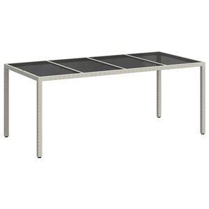 vidaXL Puutarhap&ouml;yt&auml; Valkoinen 190 x 90 x 75 cm polyrottinki