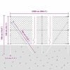 vidaXL Aitalatu Harmaa 25 x 1,4 m (60 x 60 mm verkko) Ter&auml;s ja PVC