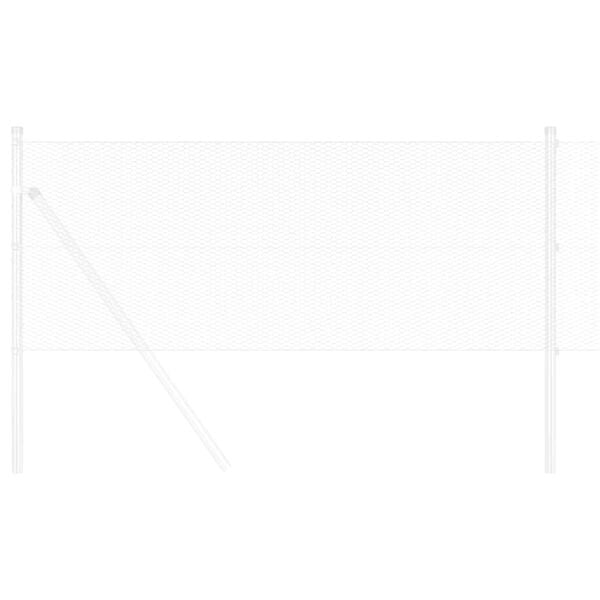 vidaXL Kuusikulmainen aita Hopea 0,6 x 100 m Galvanoitu teräs