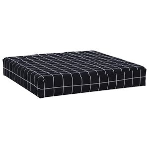 vidaXL Lavatyyny musta ruutukuvio 60x60x8 cm oxford kangas