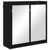 vidaXL Kylpyhuoneen Peilikaappi Musta 60 x 20 x 60 cm Tekninen puu