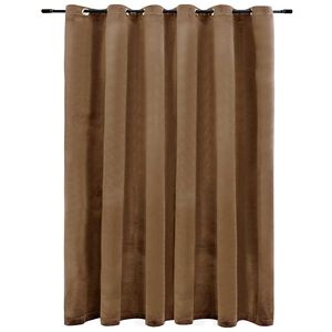 vidaXL Pimennysverho metallirenkailla sametti beige 290x245 cm