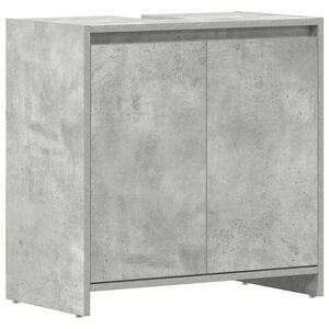 vidaXL Kylpyhuonekaappi betoninharmaa 60x33x61 cm tekninen puu