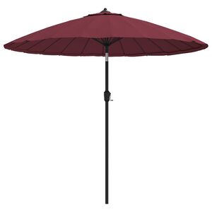 vidaXL Aurinkovarjo alumiinitanko 250 cm viininpunainen
