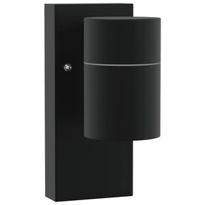 vidaXL Ulkoisen sein&auml;valon Musta 6,5 x 10,5 x 16 cm