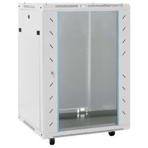 vidaXL 15U Verkkolaitekaappi k&auml;&auml;ntyv&auml;t jalat 19" IP20 60x45x86 cm