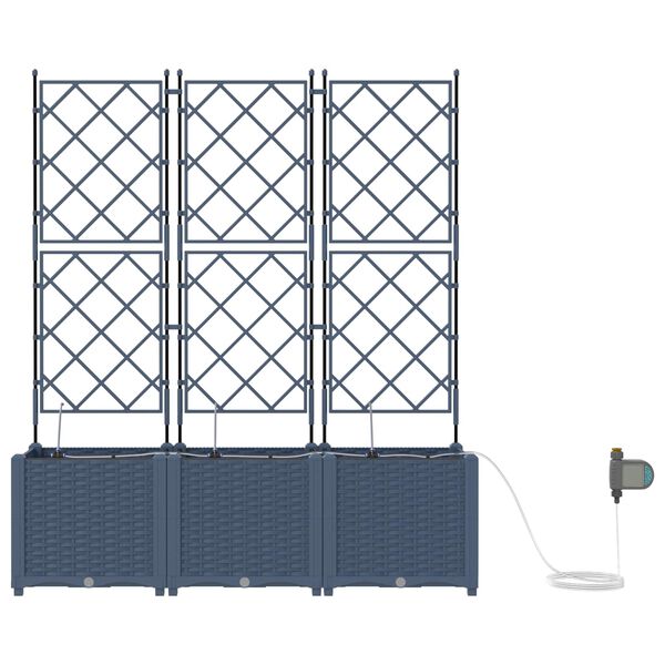 vidaXL Puutarha ruukku 2 pcs Harmaa 80 x 40 x 125,5 cm Ter&auml;s