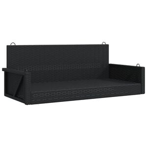 vidaXL Keinupenkki musta polyrottinki 119x56x48 cm
