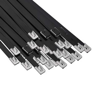 vidaXL Kaapelinsite 250 kpl 7,9 x 800 mm Musta